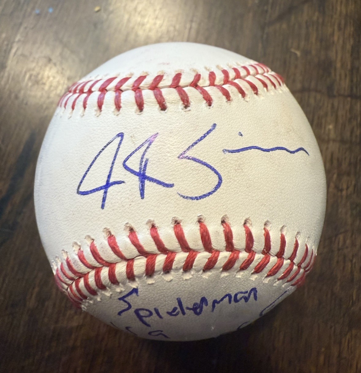 J.K Simmons Signed/ Autographed MLB Baseball Inscribed “Spider-Man Is A MENACE”