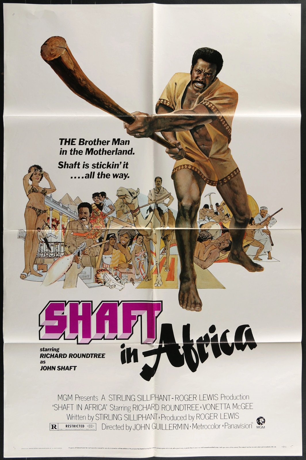Shaft in Africa (1973) Original One Sheet Blaxploitation Movie Poster 27×41