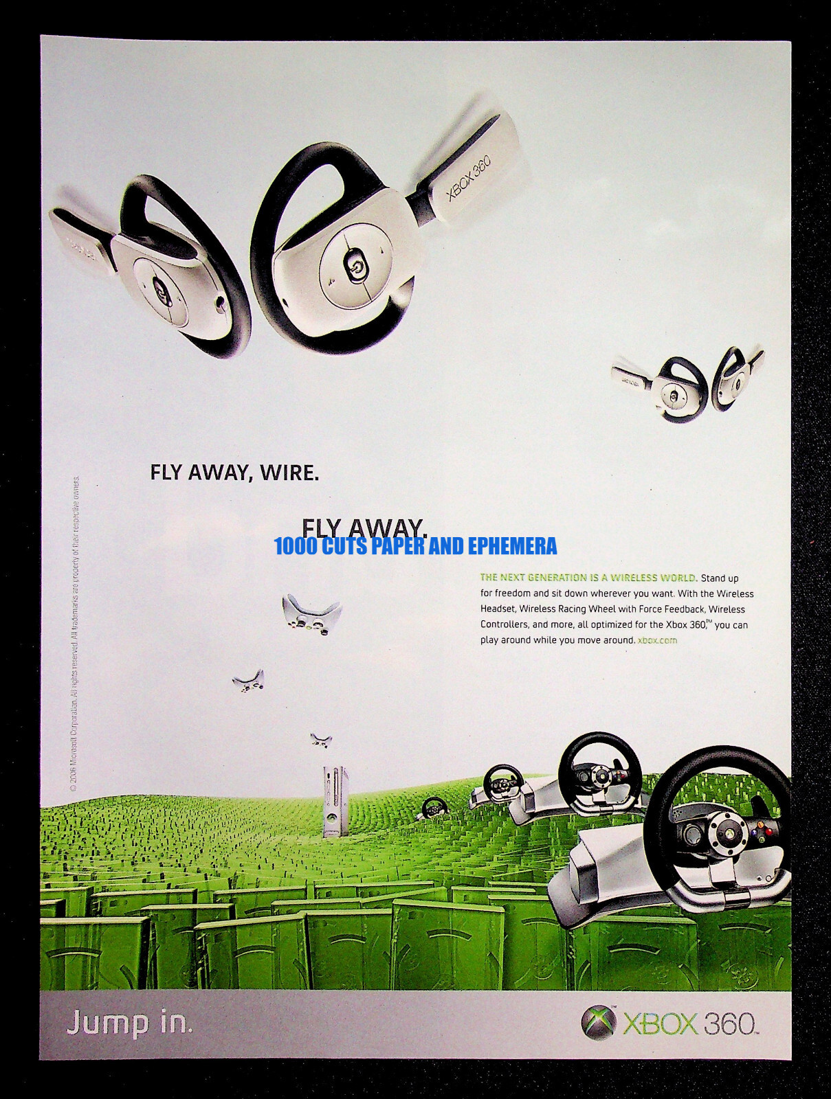 Microsoft Xbox 360 Console Headset Controller 2006 Print Magazine Ad Poster