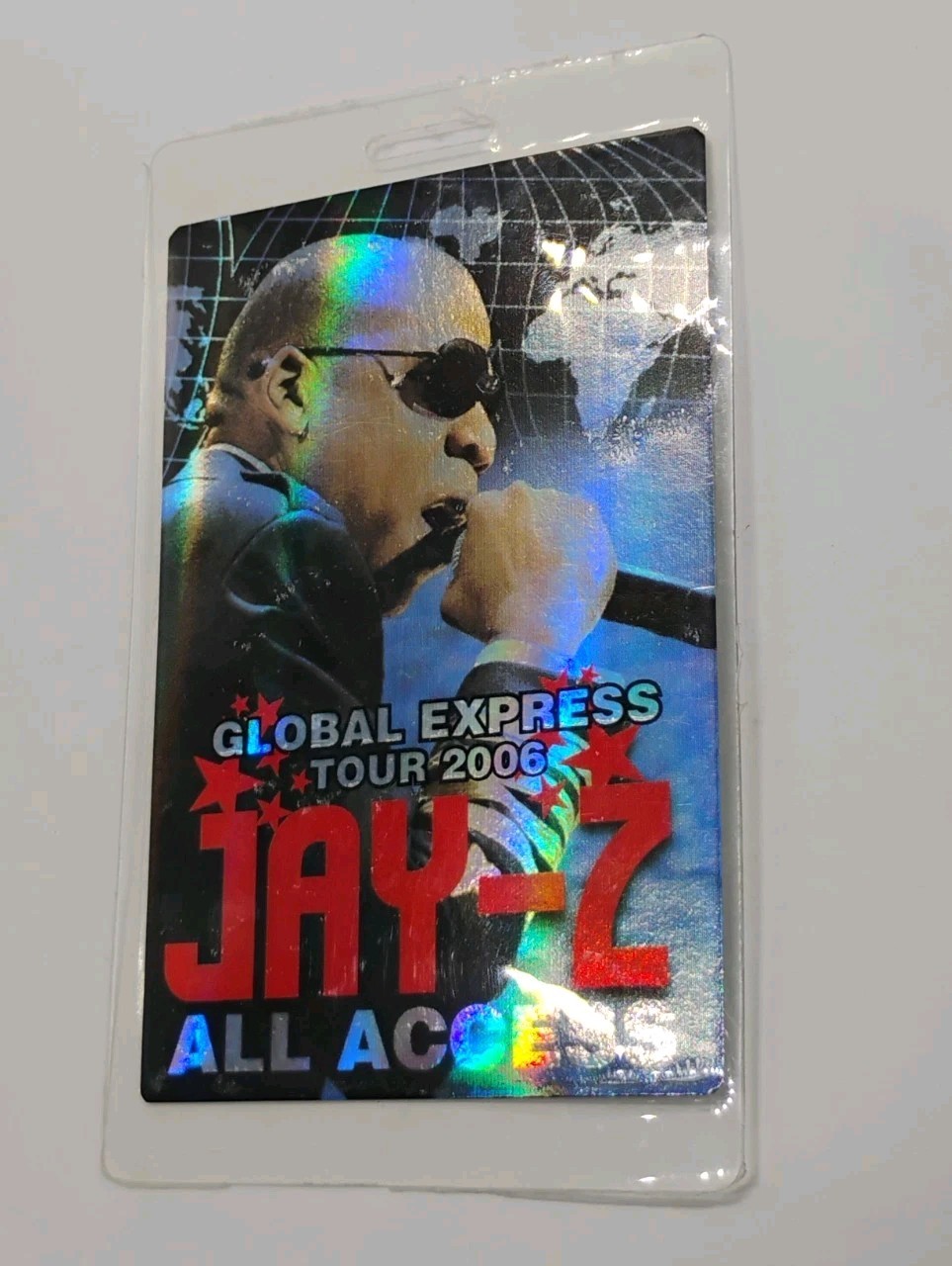 Jay-Z 2006 Global Express Tour Halographic All Access Pass By Cube Passes