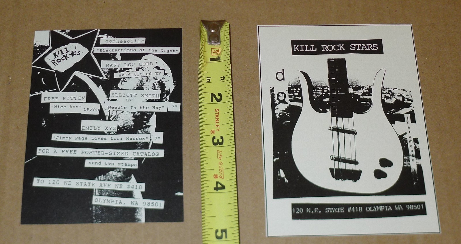 Kill Rock Stars 2 clipping LOT indie rock ELLIOTT SMITH sonic youth FREE KITTEN