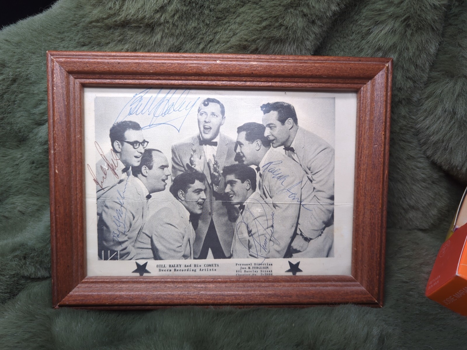 Bill Haley and His Comets Autographed Photo Post Card Hand Signed By Band Decca