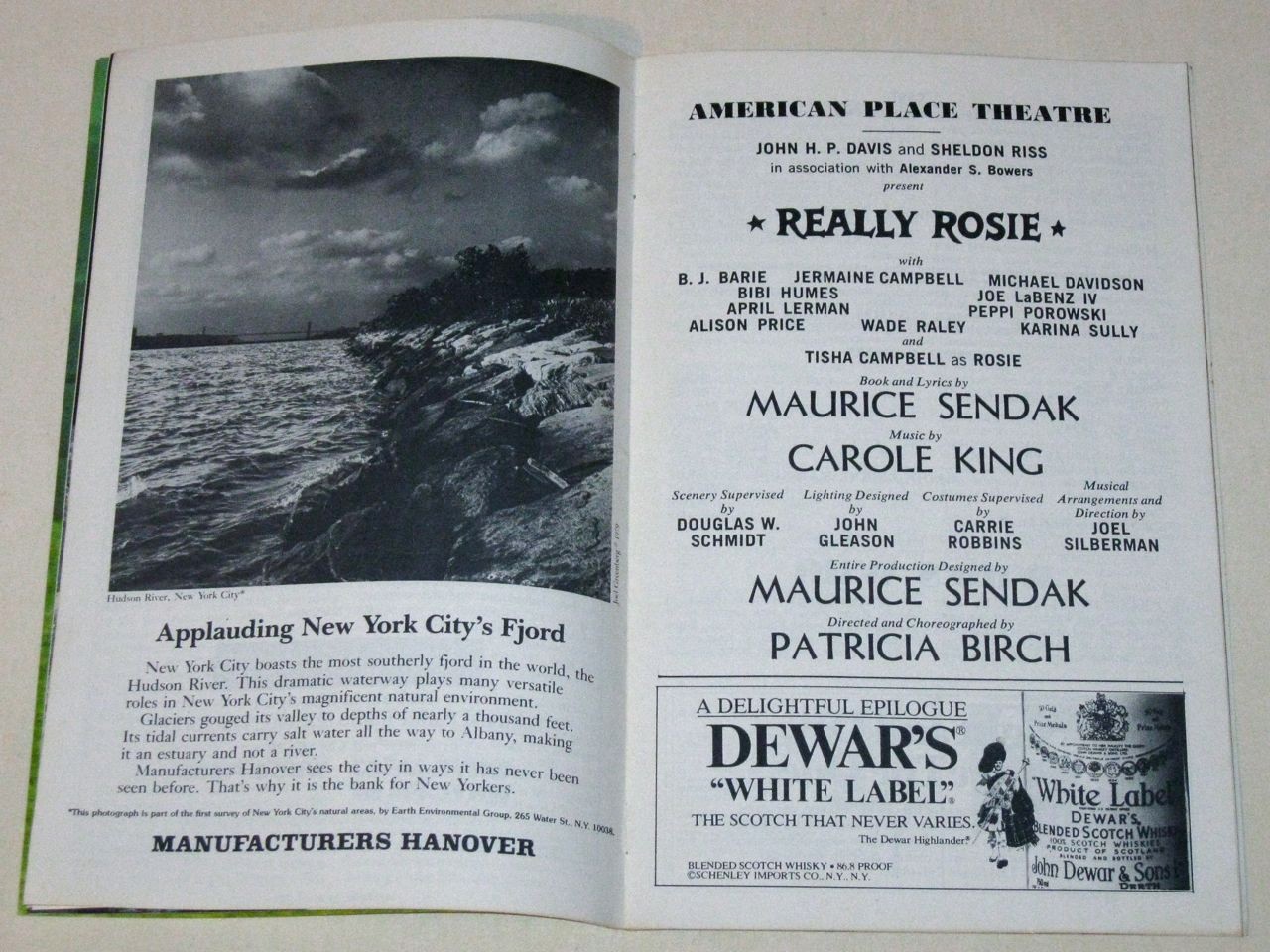 Carole King’s REALLY ROSIE 1981 Off-Broadway SHOWBILL Playbill! Tisha CAMPBELL!