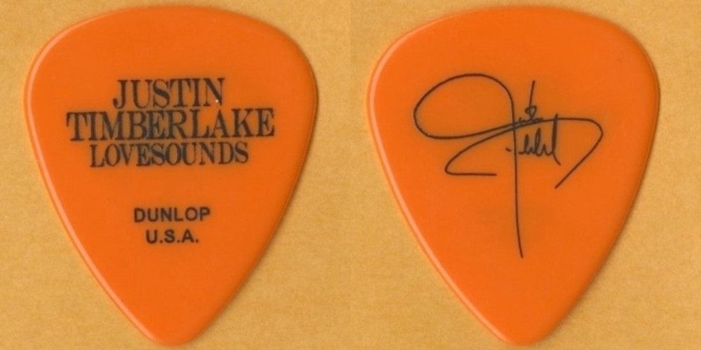 Justin Timberlake 2007 FutureSex/LoveSounds concert tour signature Guitar Pick