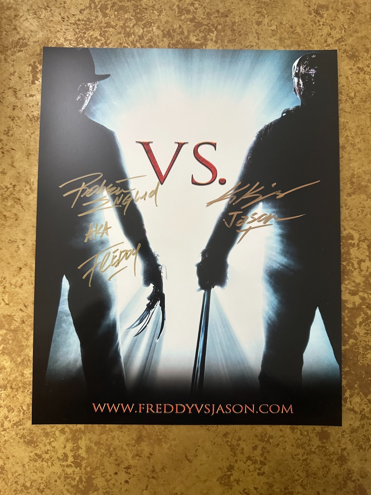 🔪 Freddy vs Jason Signed 8×10 Photo Englund Kirzinger Krueger Voorhees