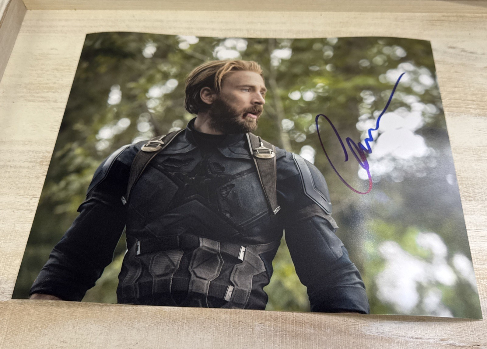 Chris Evans SIGNED AUTOGRAPH 8×10 Captain America PHOTO w/COA matching Hologram