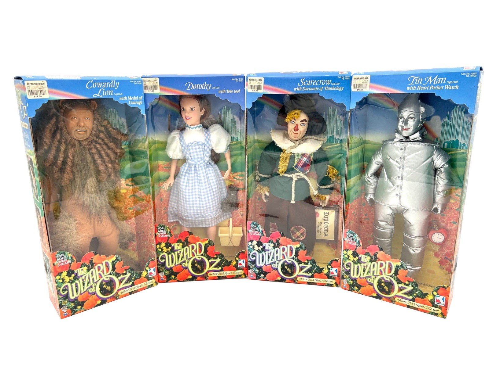 Wizard of Oz Yellow Brick Road Collection Doll Set NIB Trevco 1990s (4)