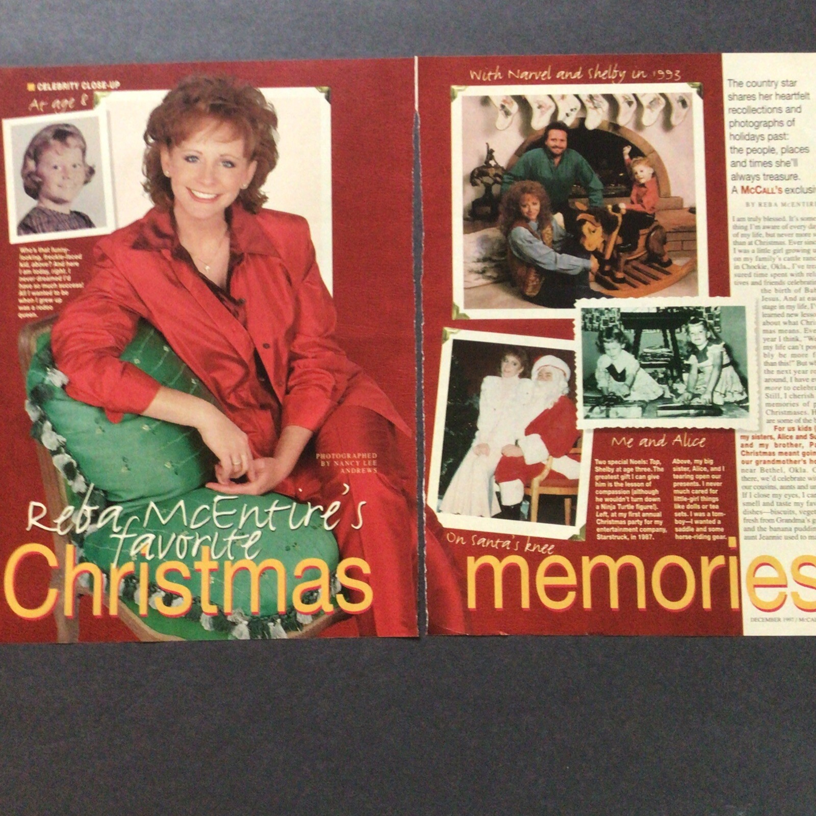 Reba Mcentire Clippings Vintage Magazine Article Full Spread