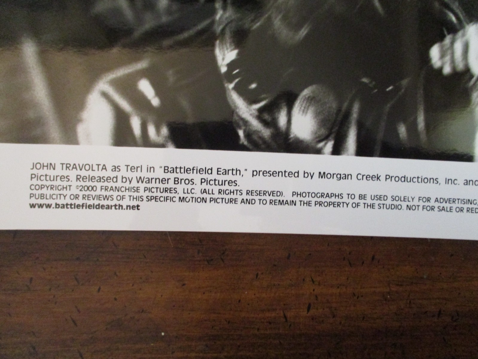 John Travolta (“BATTLEFIELD EARTH”)2000 10 x 8 Glossy Black & White Press Photo