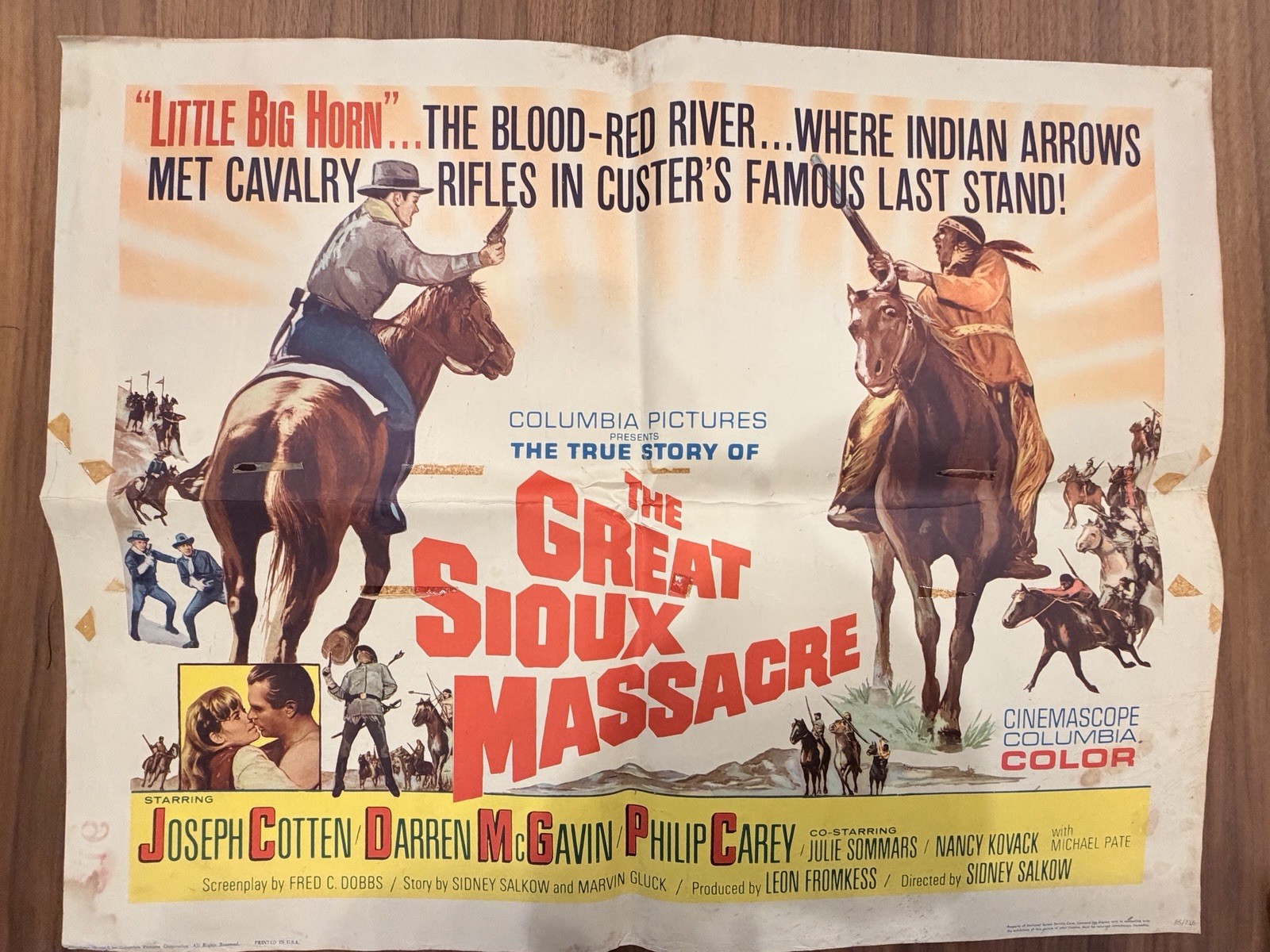 The Great Sioux Massacre Original Movie Poster US 1965 Columbia Pictures Western
