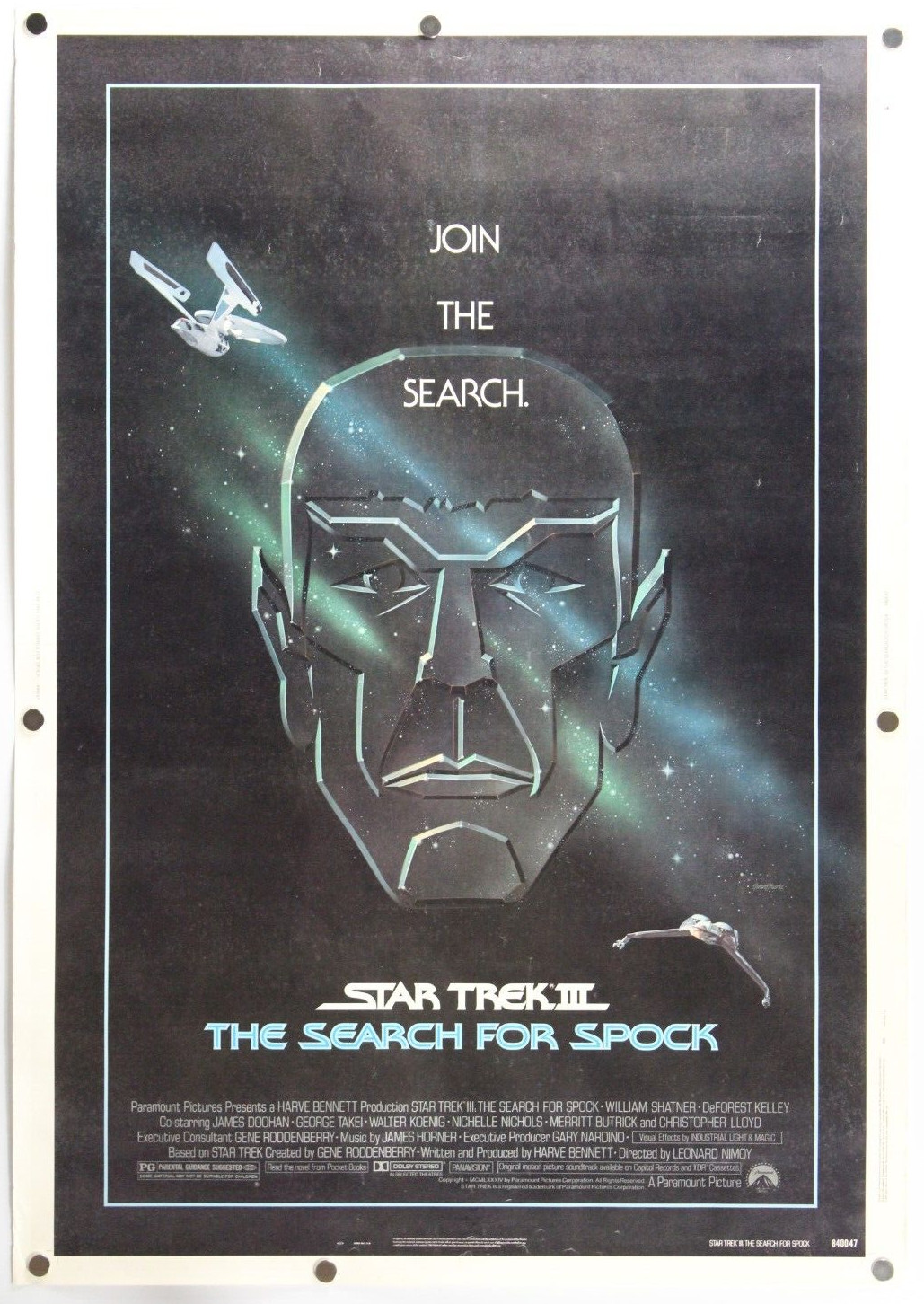 Star Trek 3 The Search for Spock PRINTERS PROOF One Sheet Movie Poster 30″ x 43″