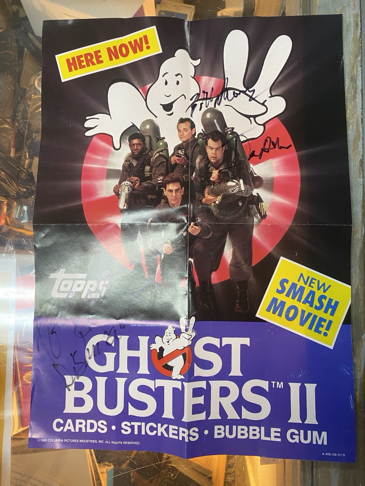 Signed Vintage 1989 Ghostbusters II 2 Promo Card Poster Auto