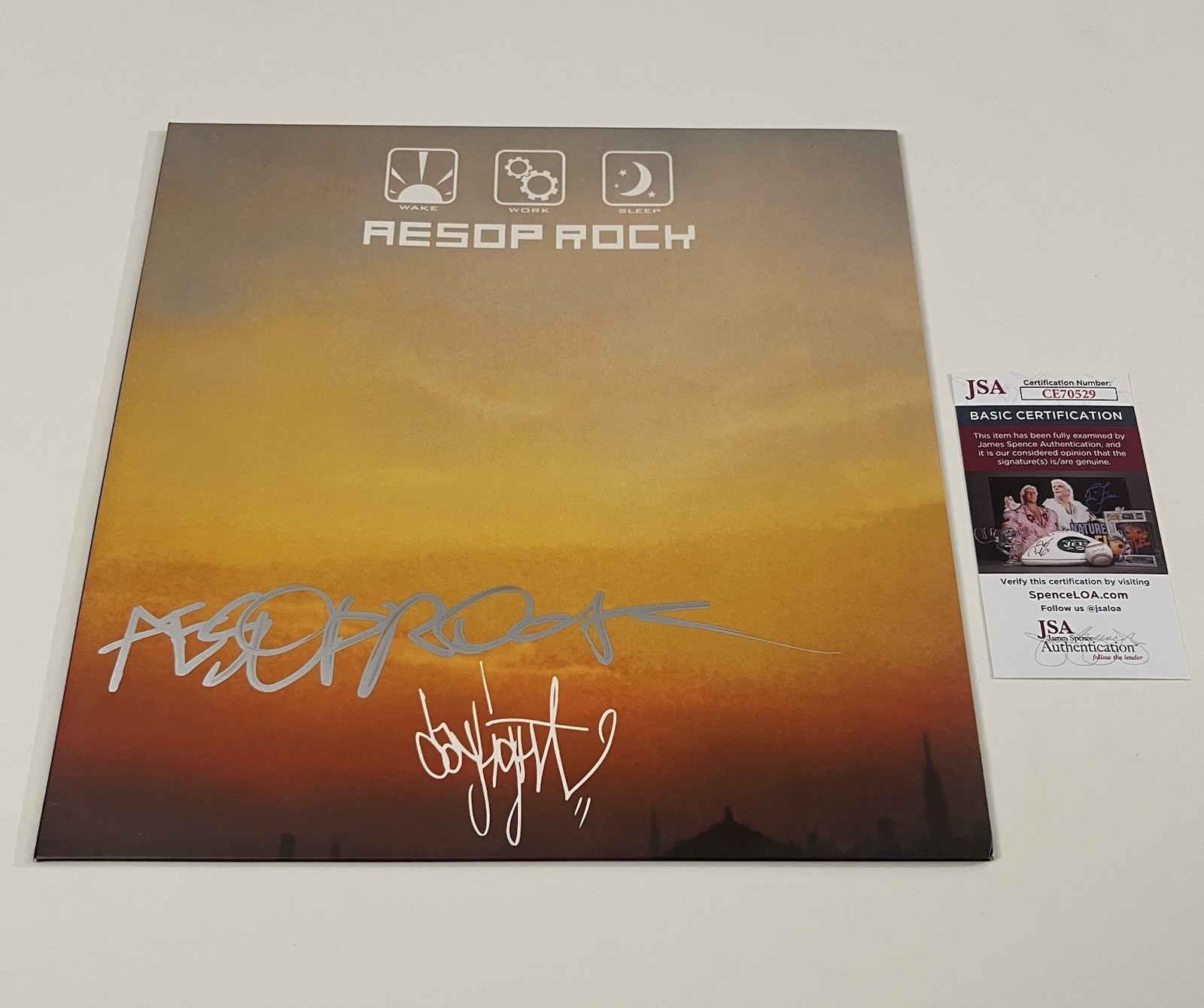 AESOP ROCK SIGNED DAYLIGHT EP VINYL RECORD RHYMESAYERS AUTOGRAPH JSA COA