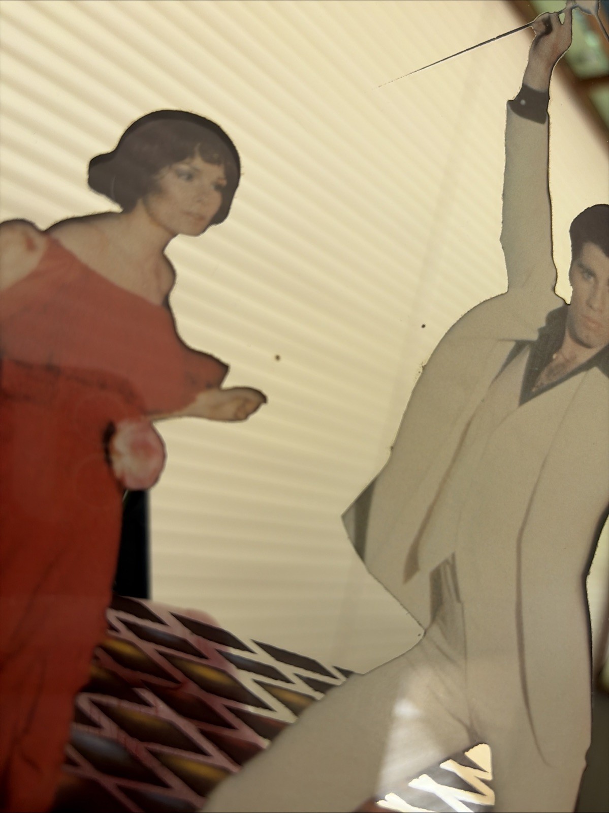 Saturday Night Fever Mirror Glass 1977 Disco Wall Decor John Travolta VTG 12×12”