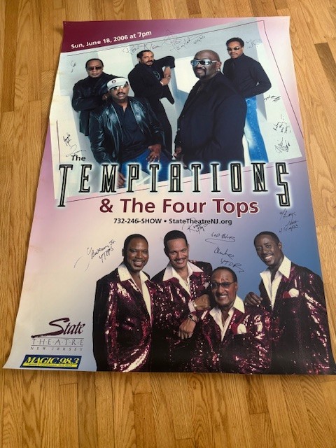 The Temptations & The Four Tops Original Signed SHOW PRINT POSTER June 18, 2006