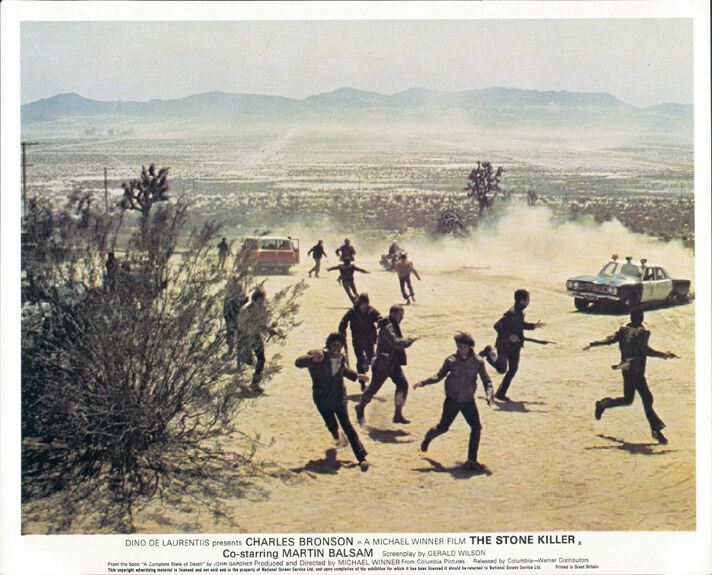 THE STONE KILLER CHARLES BRONSON LOBBY CARD POLICE CAR