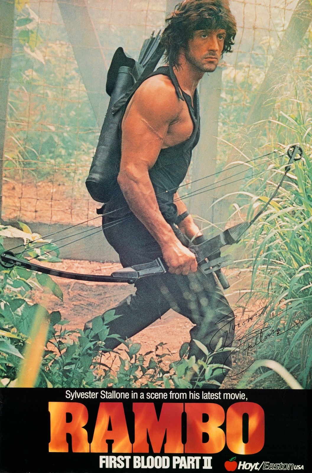 1985 Rambo First Blood Part 2 Movie Poster 11X17 Sylvester Stallone John Rambo🍿