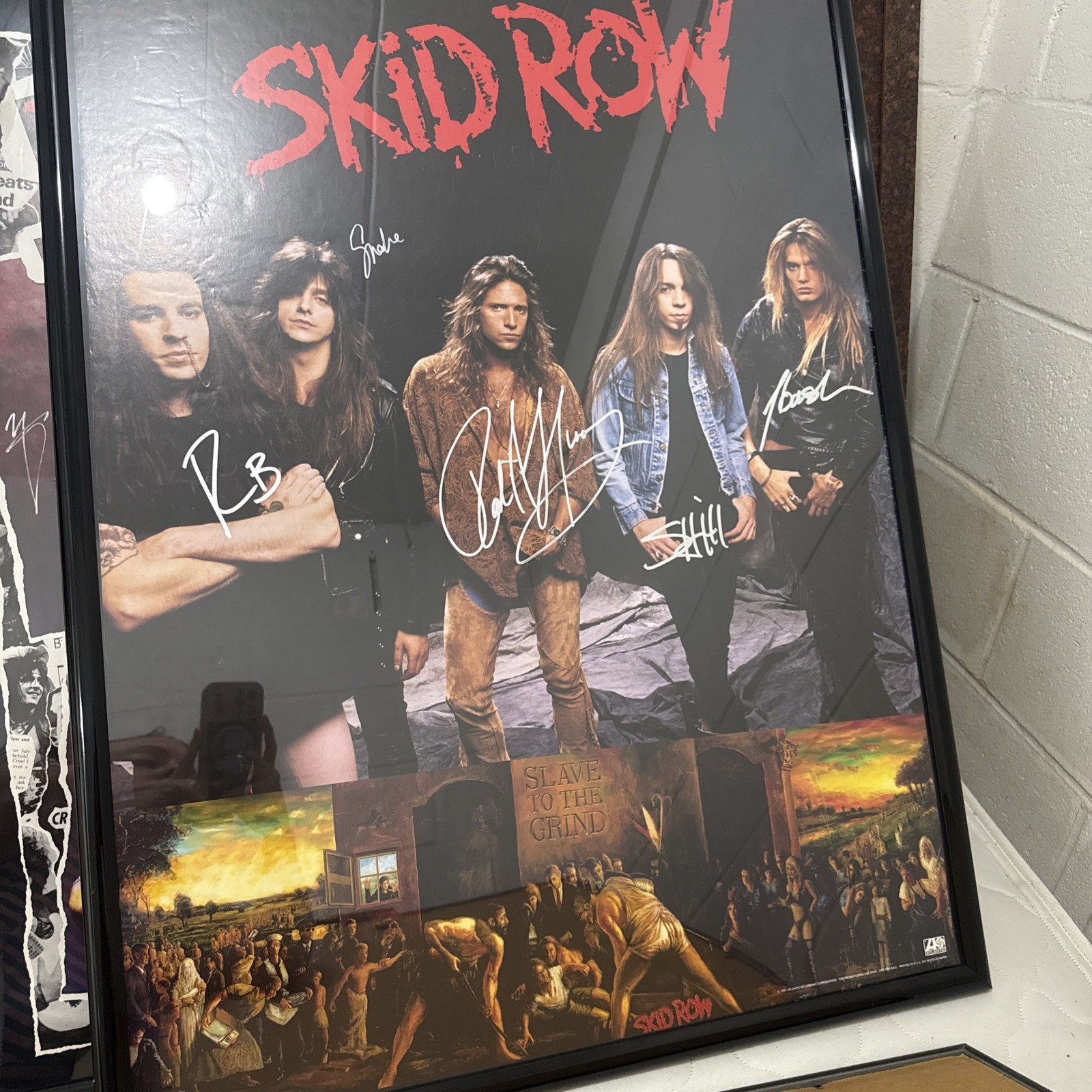 Skid Row Autographed Poster Classic Lineup Sebastian Bach, Rachel, Scotti & Rob!