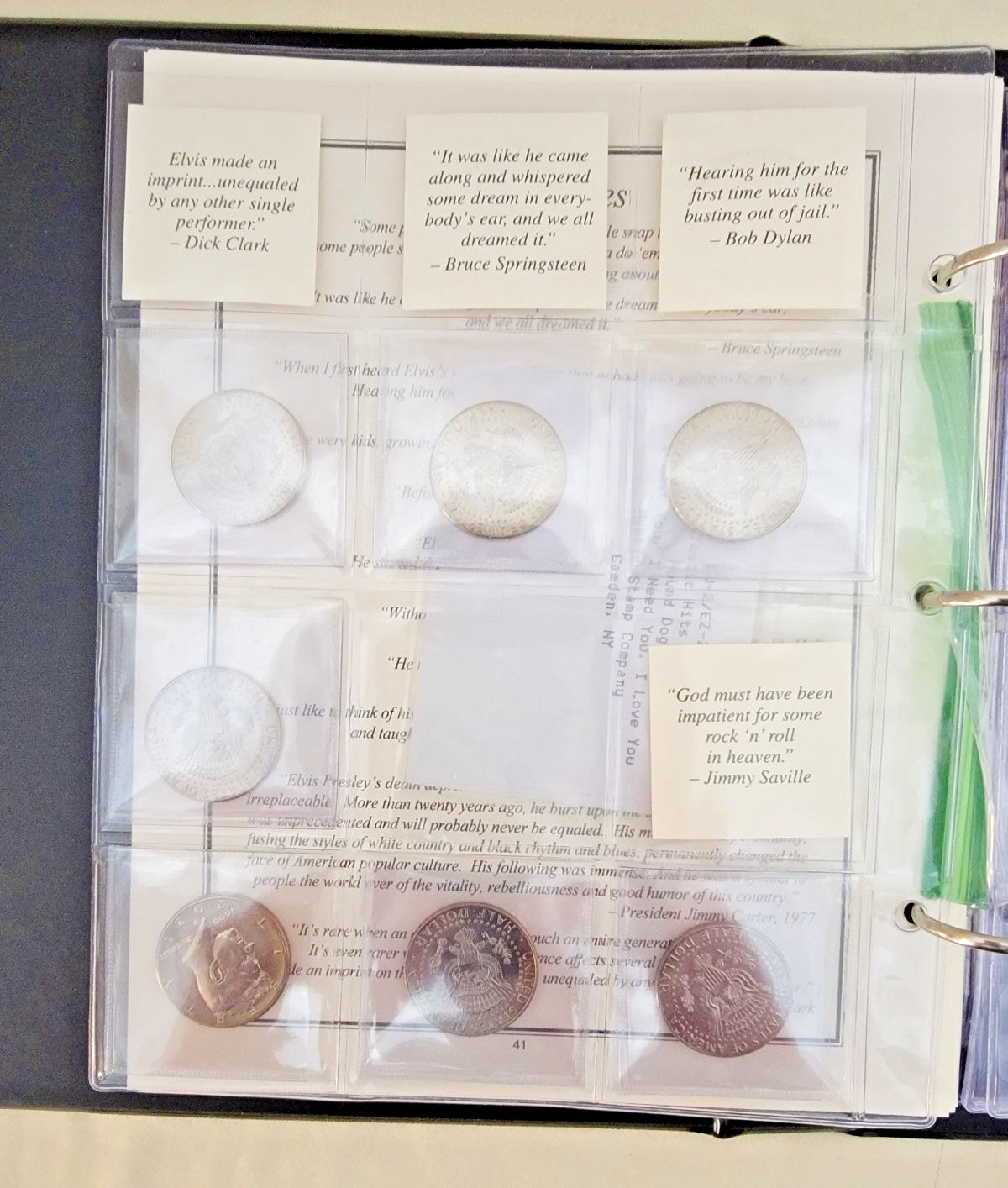 Elvis Presley Coin Collection History Timeline Film Career 7 Coins Memorabilia