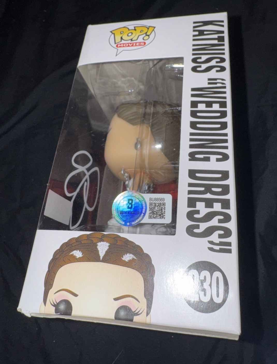Jennifer Lawrence signed Katniss Wedding Dress funko Hunger Games poster photo