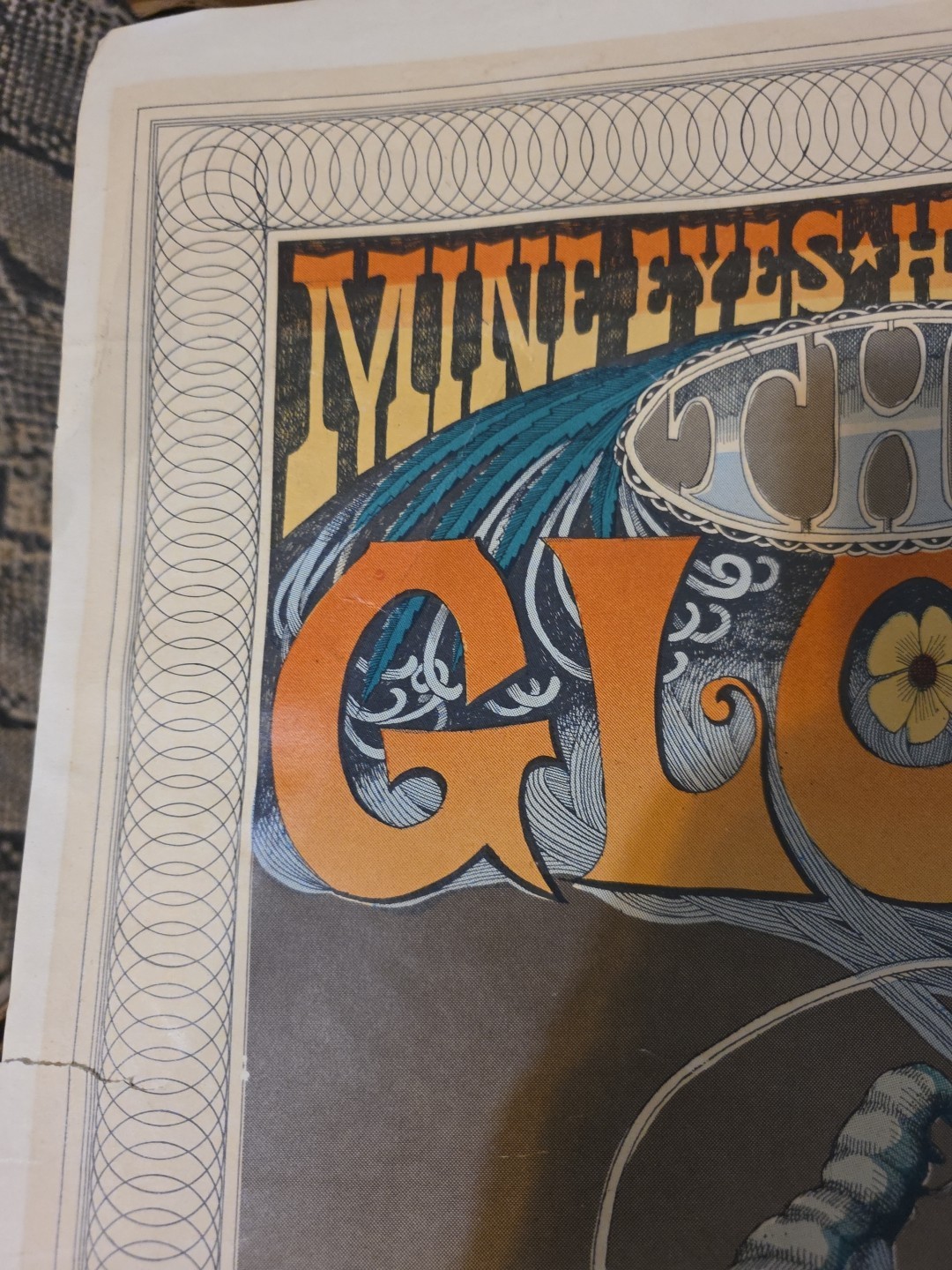 MINE EYES HAVE SEEN THE GLORY 1967 Berkeley Bonaparte POSTER #101 Rick Griffin