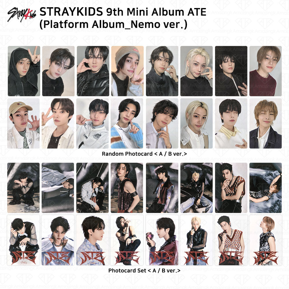 Stray Kids 9th Mini Album ATE Platform Nemo ver Official Photocard Chk Chk Boom