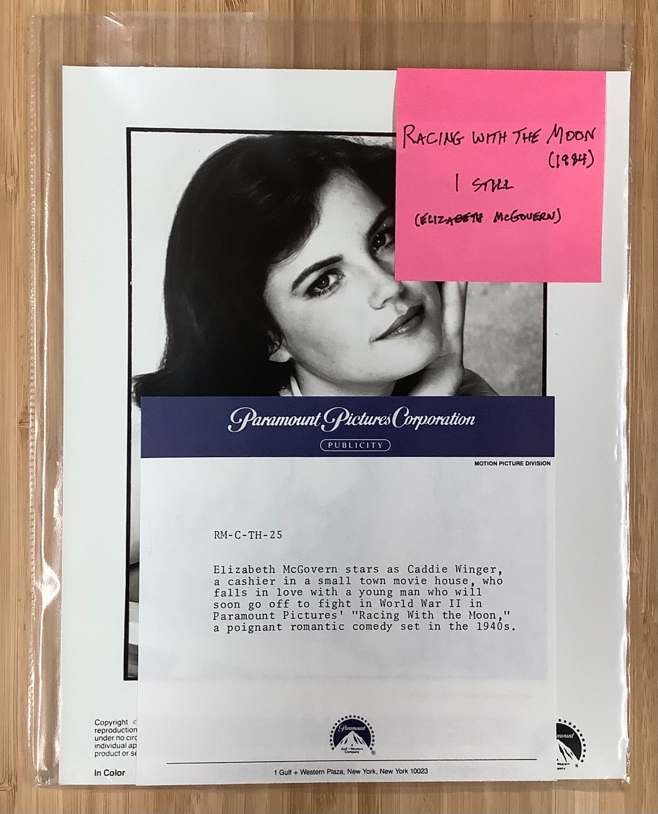 1 Racing with the Moon (1984) original movie still Elizabeth McGovern portrait
