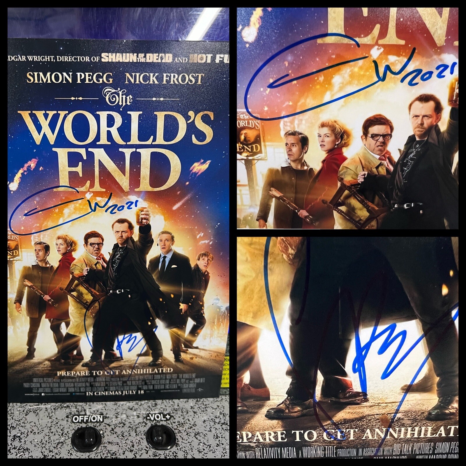 Simon Pegg Edgar Wright Signed Autographed “The World’s End” 8×12 Photo COA