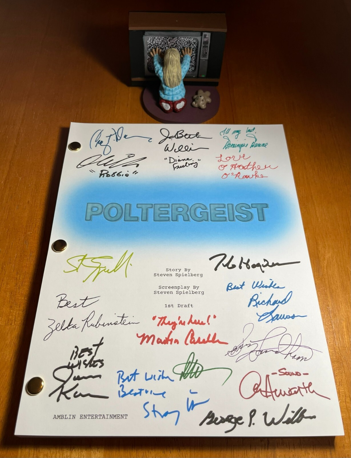 Poltergeist Script Signed – Autograph Reprints – 107 Pages