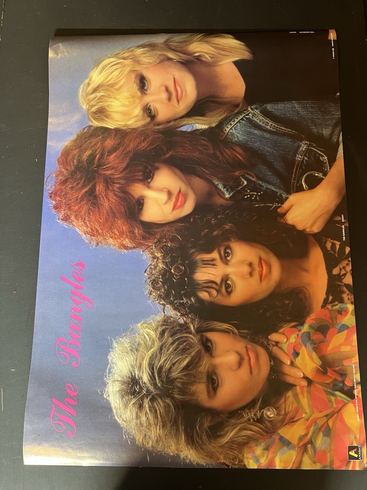 Vintage The Bangles Poster 35 X 24 3/8 Original 1986 UK ANABAS AA241 HOTT