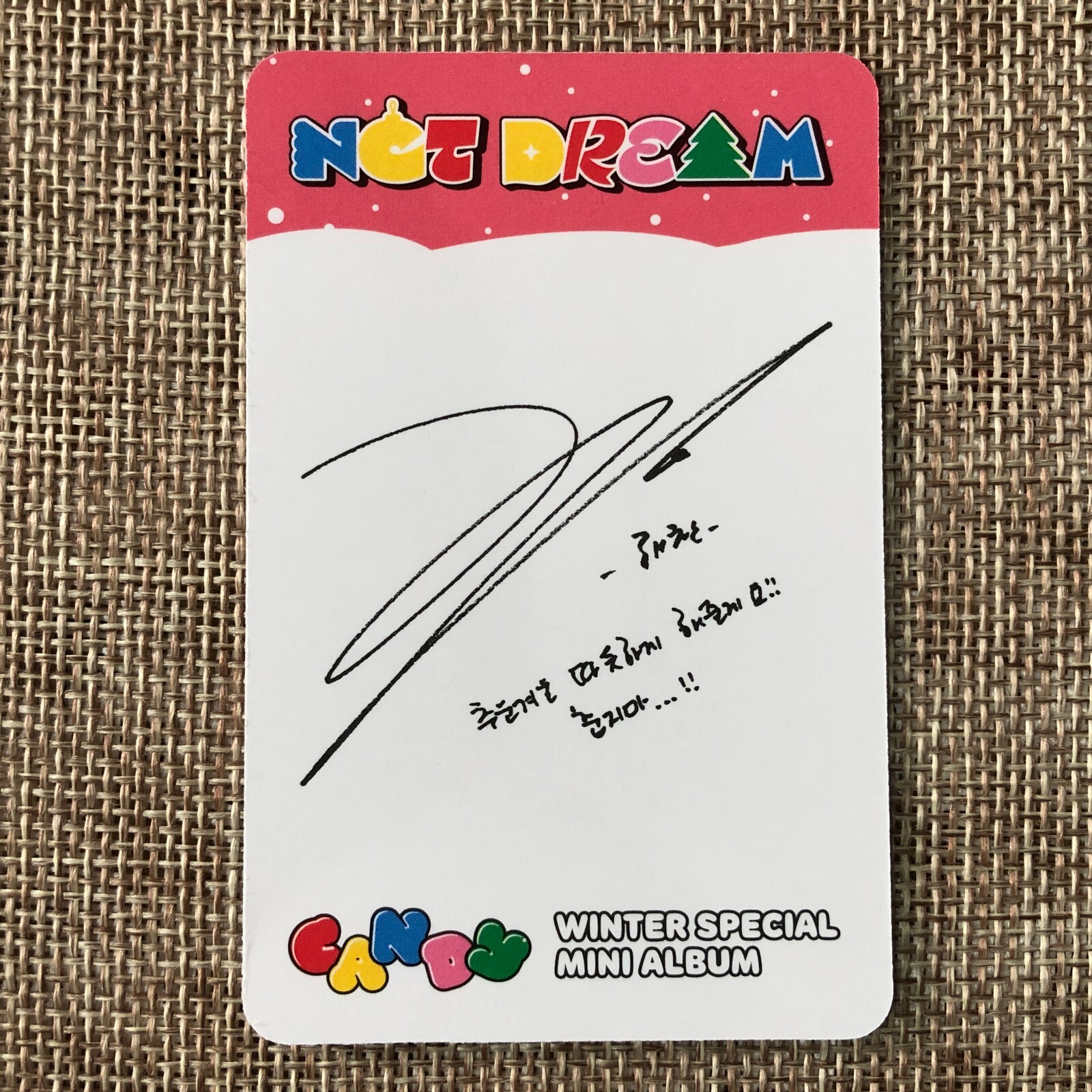 NCT DREAM HAECHAN [ Winter Special Candy Official Photocard ] Special Ver. /+GFT