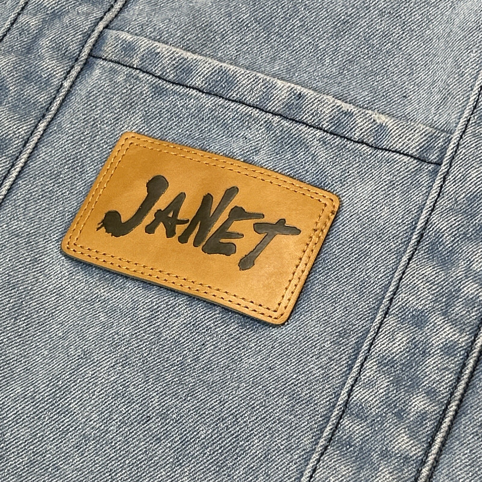 Janet Jackson State of The World Tour 2017 Denim JANET Tote Bag Blue