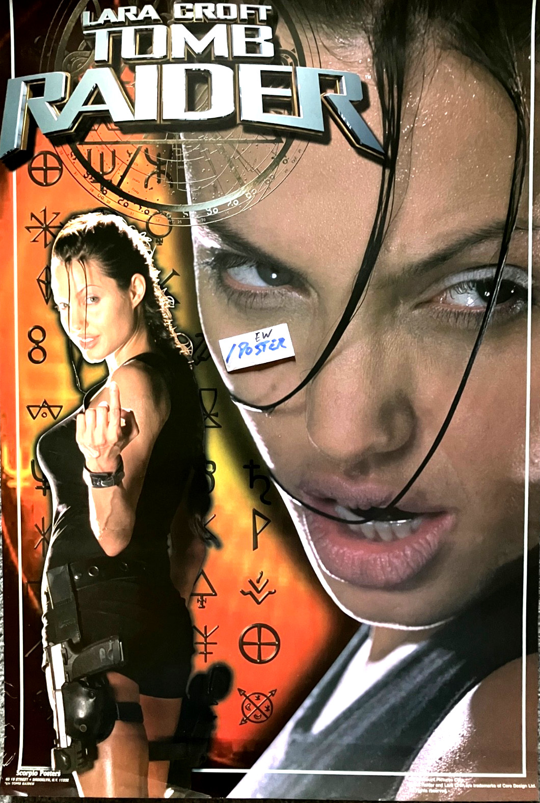 Poster: Vintage 2001 LARA CROFT TOMB RAIDER Movie Retail (21×34) Angelina Jolie