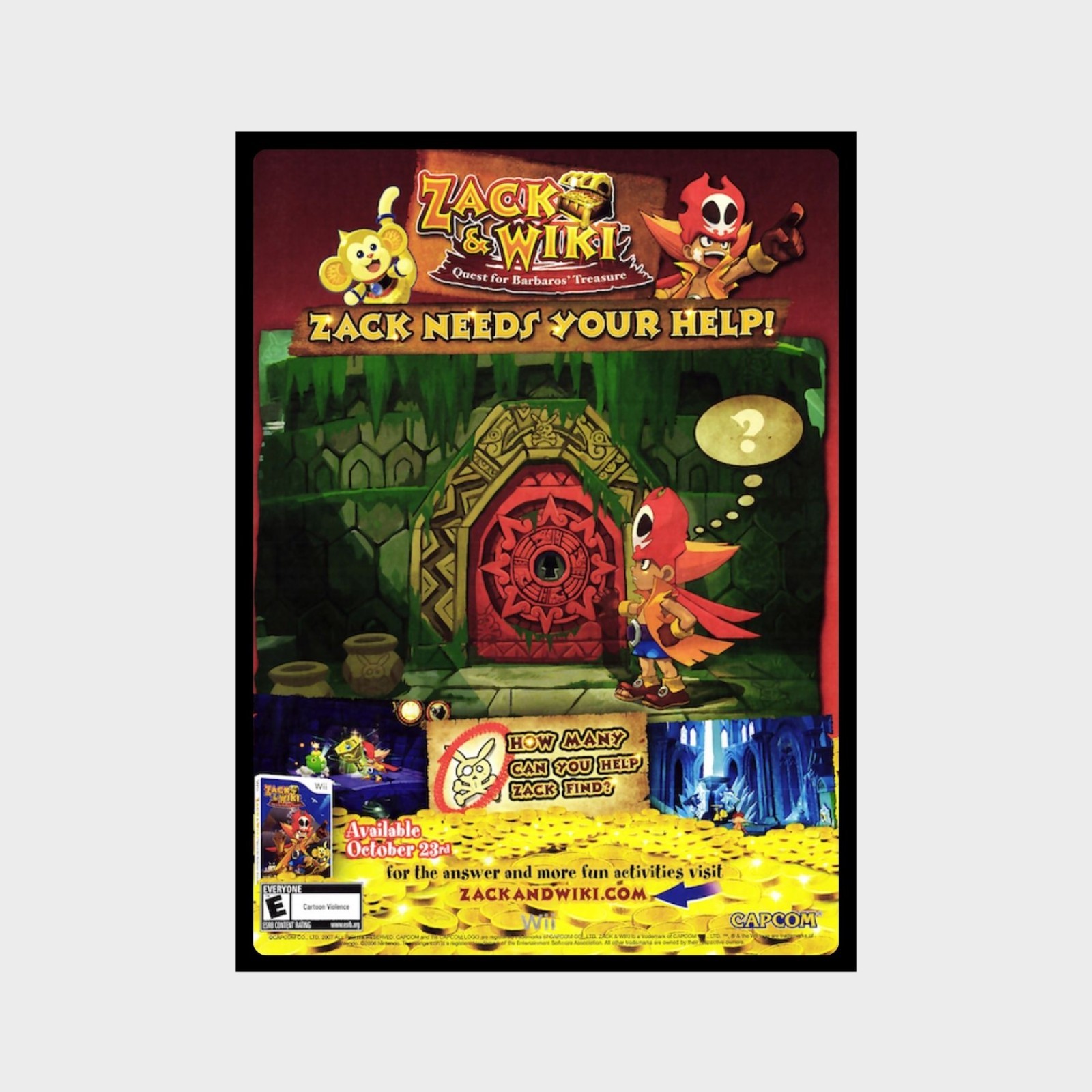 Poster Zack And Wiki Quest For Barbaro’s Treasure Wii Unframed PosterPrint G6110
