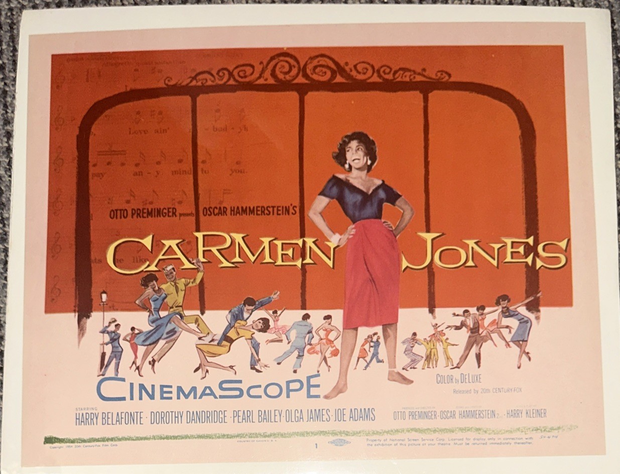 20th Century Fox’s 1954 Carmen Jones Lobby Posters Complete Set A+ Quality 11×14