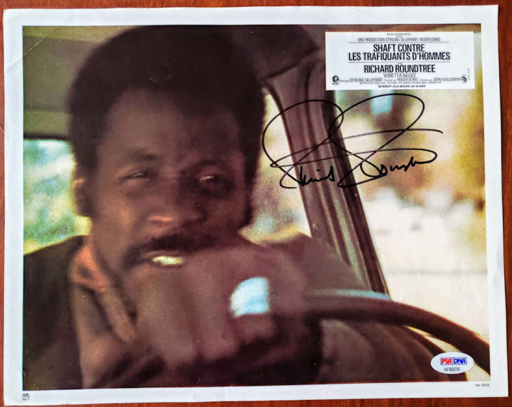 Richard Roundtree Psa Dna Coa Autograph 9×11 Shaft Lobby Card Photo Hand Signed
