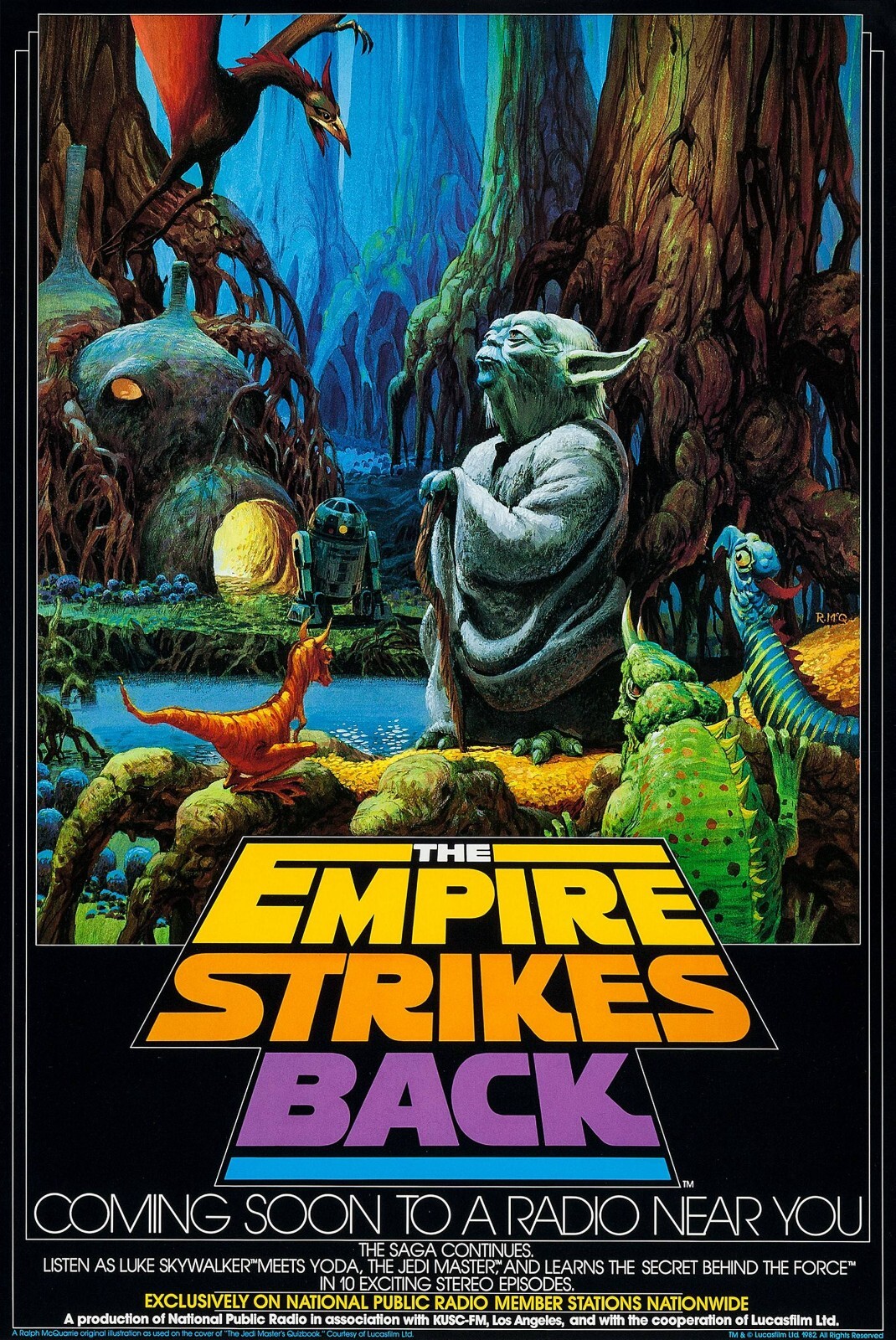 1980 Star Wars Episode V The Empire Strikes Back Movie Poster 11X17 Yoda 🔥