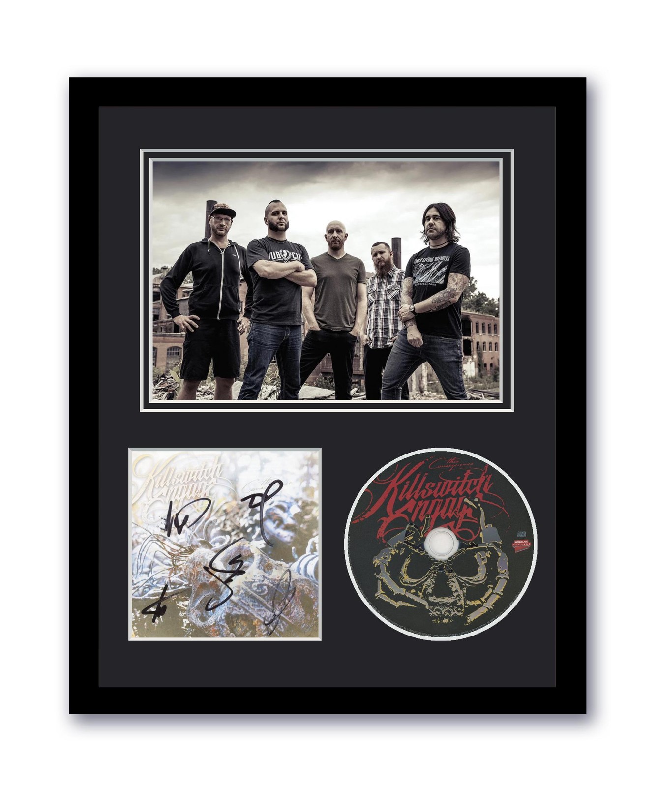 Killswitch Engage Autographed 11×14 Custom Framed CD Photo The Consequence ACOA