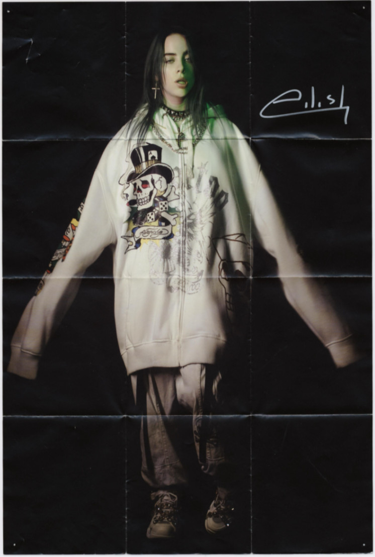 Billie Eilish Autographed Signed Bad Guy CD Poster AMCo LOA 17275