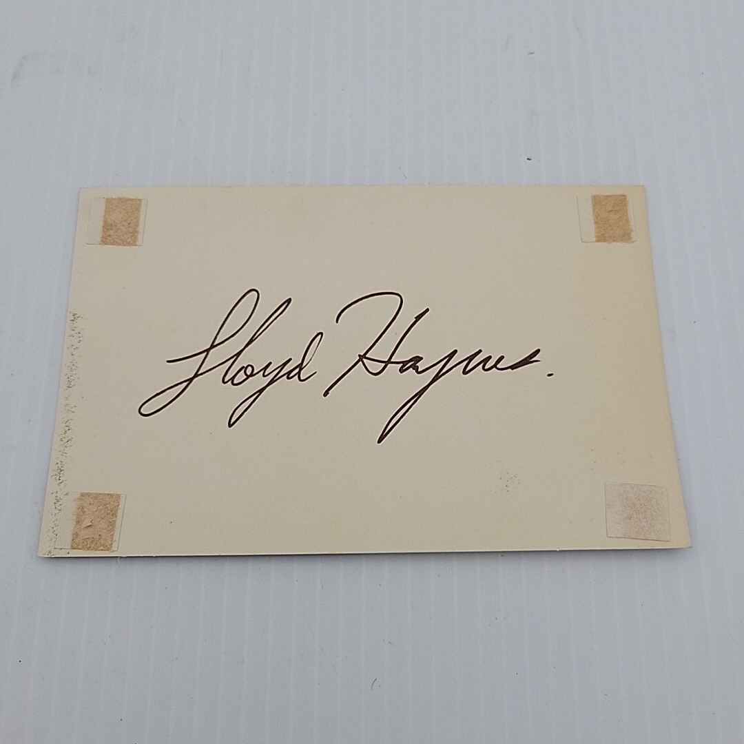 Lloyd Haynes promotional post card size picture (Printed Autograph On Back)