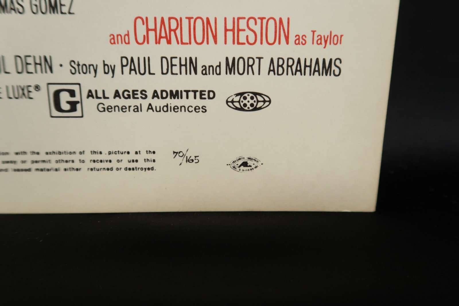 Beneath The Planet of the Apes 1970 Window Card Movie Poster 14 x 22 NSS 70/165