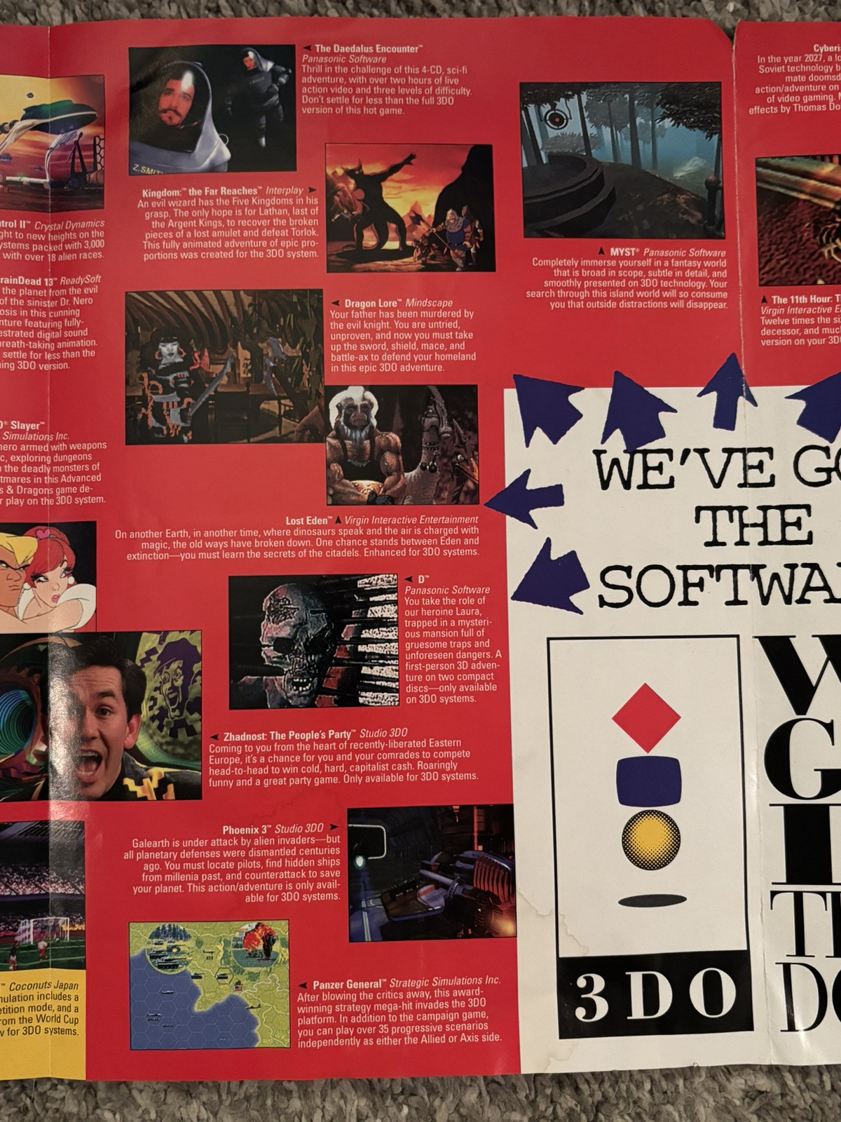 3DO Foldout Video Game Console & Video Game Advertisement Vintage 1995 **RARE**