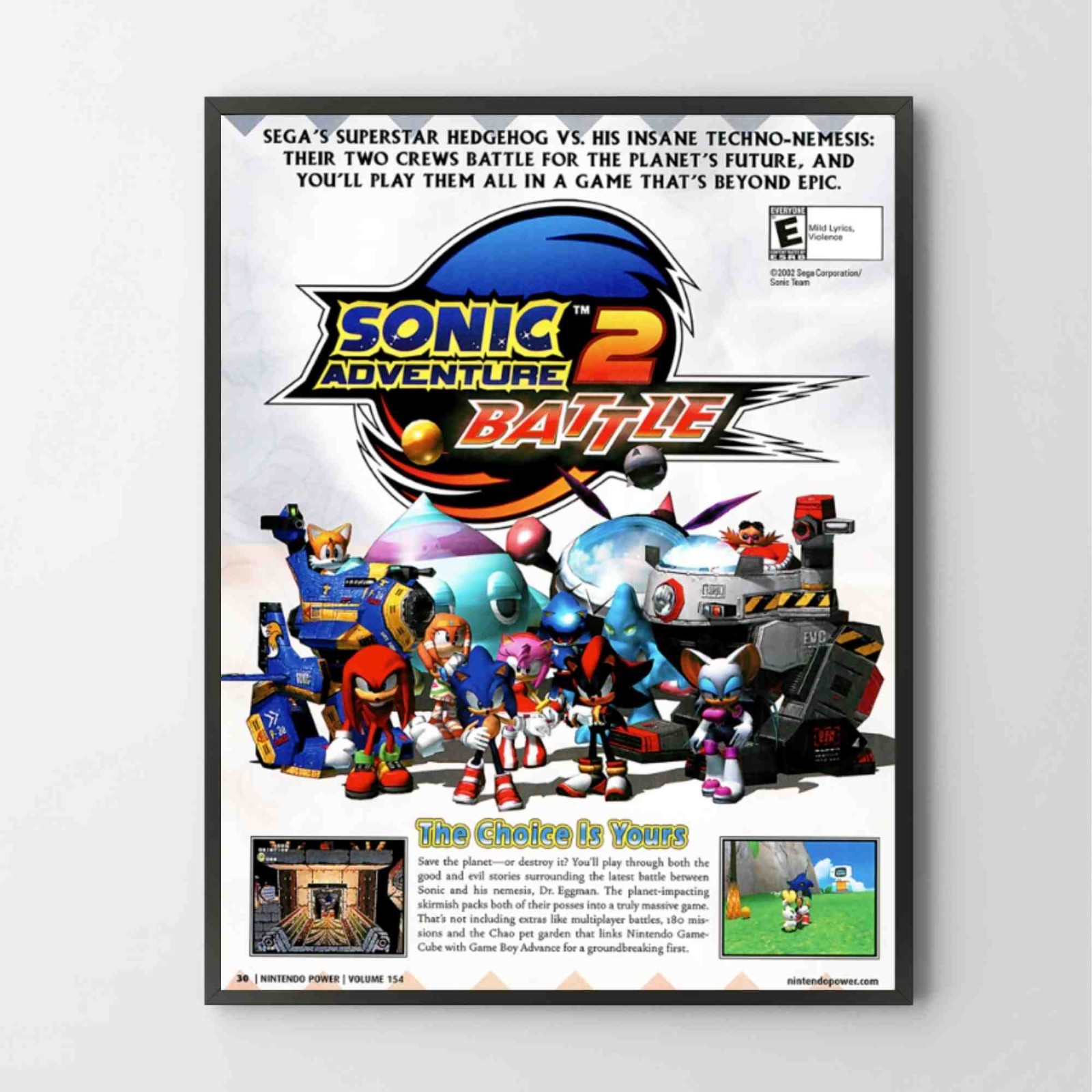 Poster Sonic Adventure 2 Battle Nintendo Gamecube Unframed Poster Print G2220