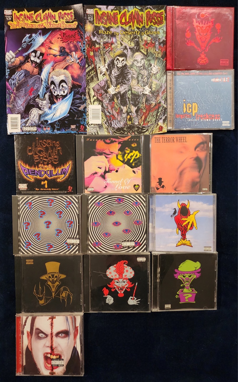 ​ICP Insane Clown Posse Rare Lot – 12 CDs + 2 Chaos Comics + Twiztid Freek Show