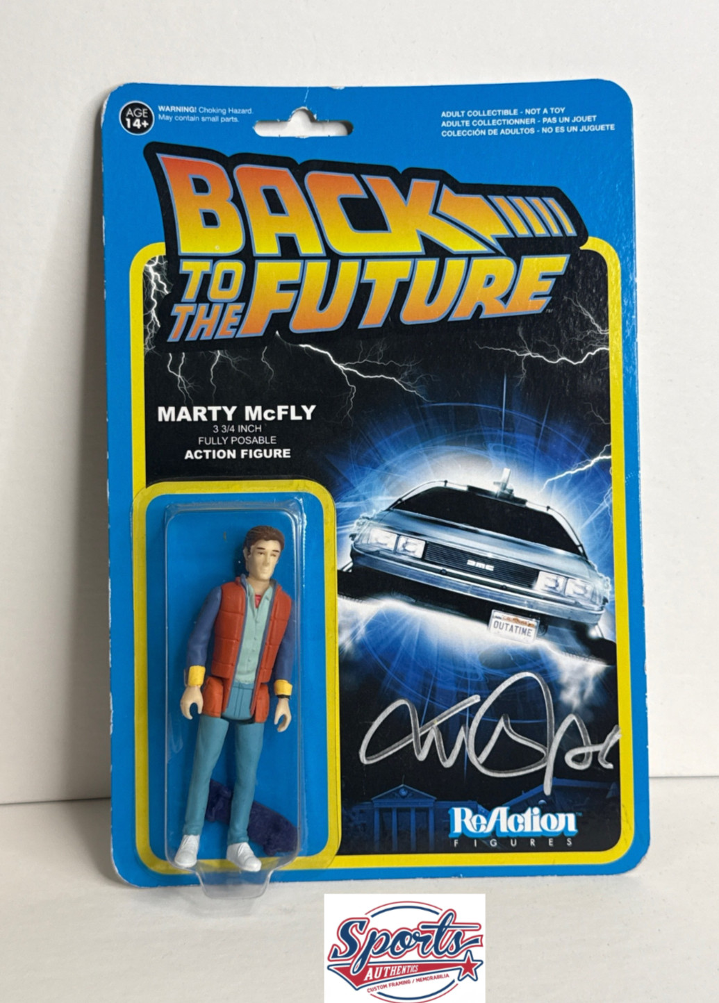 Michael J Fox Signed Back To Future Marty McFly Reaction Figures PSA AQ67907