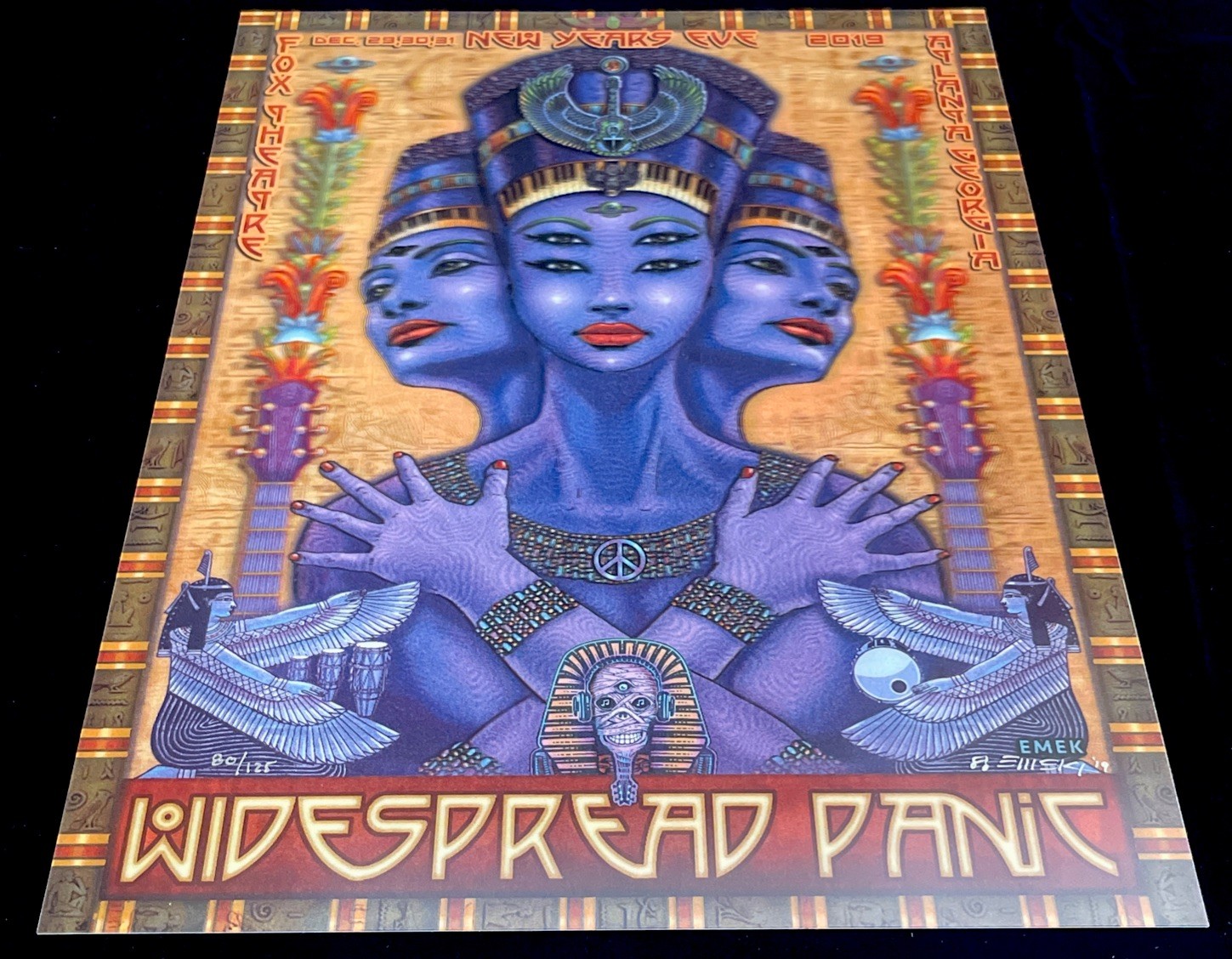 EMEK Widespread Panic NYE 2019 Atlanta Lenticular poster #/125 signed print rare