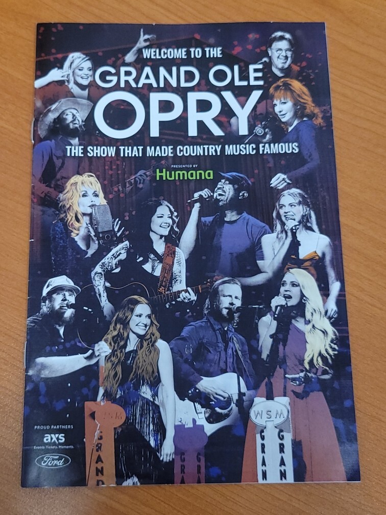 Grand Ole Opry Playbill October 18, 19, 22, 2024 Country Music Memorabilia