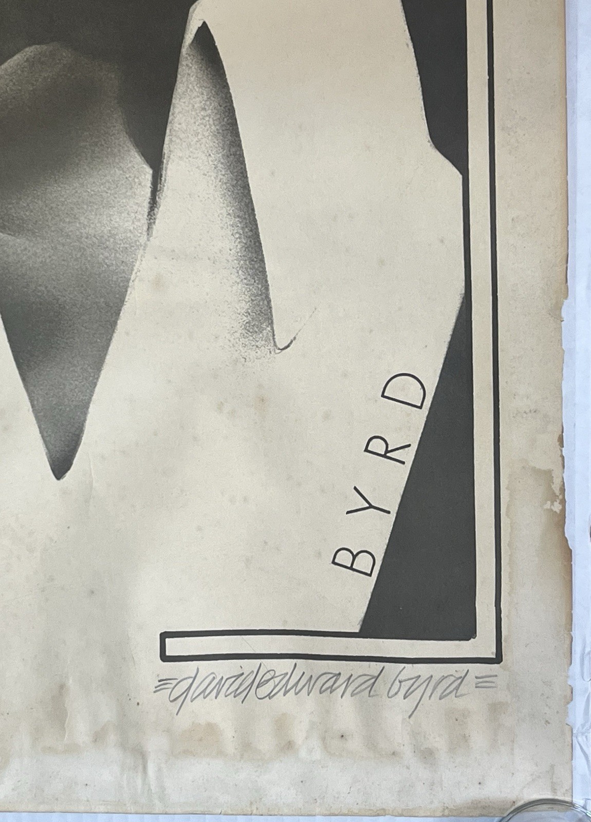 Elvis Concert Poster David Edward Byrd SIGNED Vintage 1973 34×25″ Rockabilly