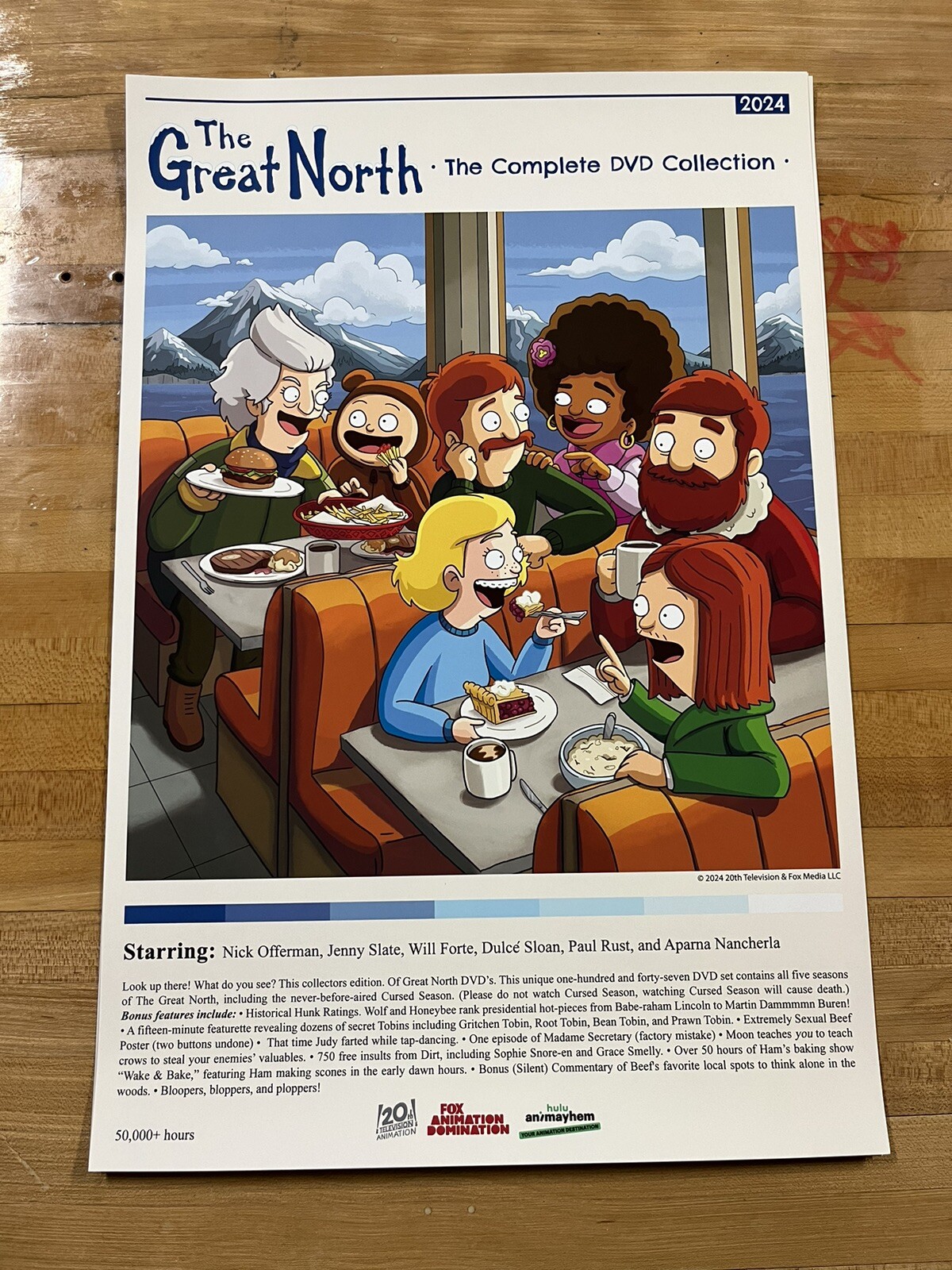 THE GREAT NORTH 12″x18″ Original Promo TV Poster SDCC 2024 MINT Hulu Animayhem