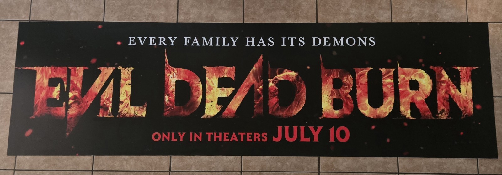 EVIL DEAD BURN/2026/Horror/BUS BENCH MOVIE POSTER/Gore/Occult/Supernatural